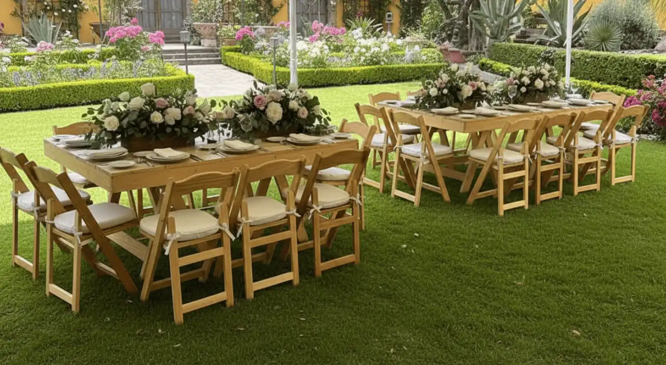 Renta de mesas cuadradas