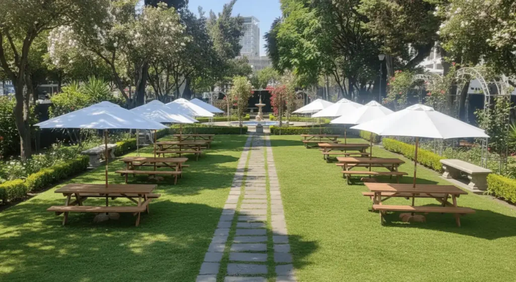 mobiliario picnic para eventos