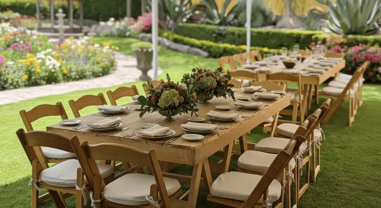 Renta de mesas rectangulares