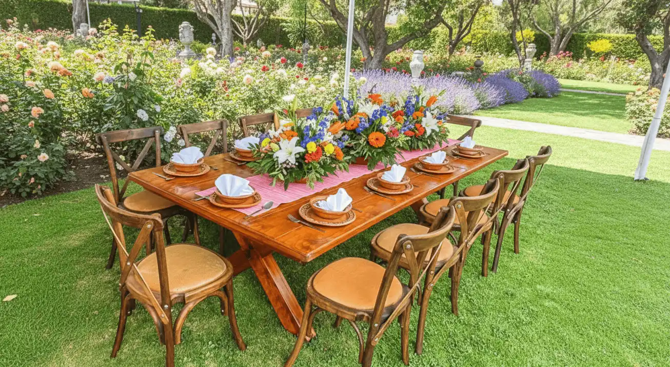 Renta de mesas rectangulares