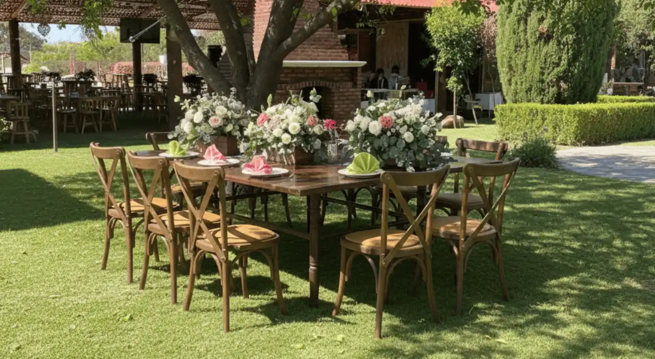 Renta de mesas cuadradas